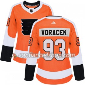 Adidas Maillot de Hockey Philadelphia Flyers Jakub Voracek 93 2017-2018 Orange Authentic - Femme